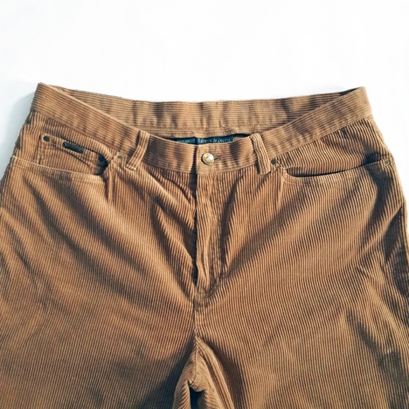 Lauren Ralph Lauren Womens Corduroy Pants 16 Tan - Picture 2 of 5
